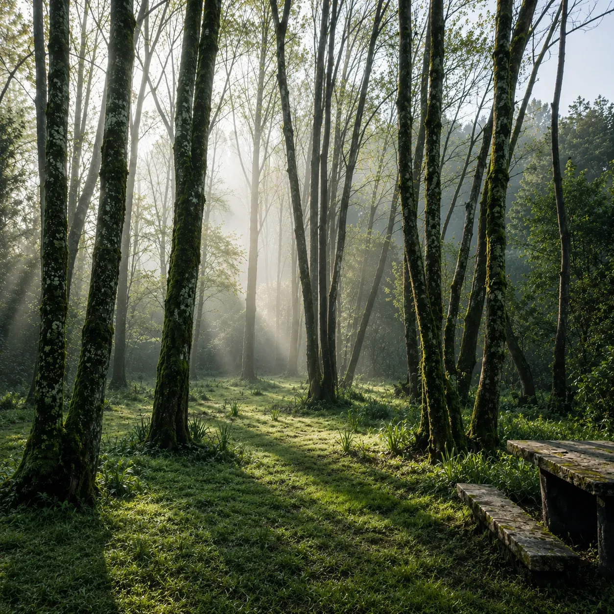 Retiros de autor en los bosques del Pazo