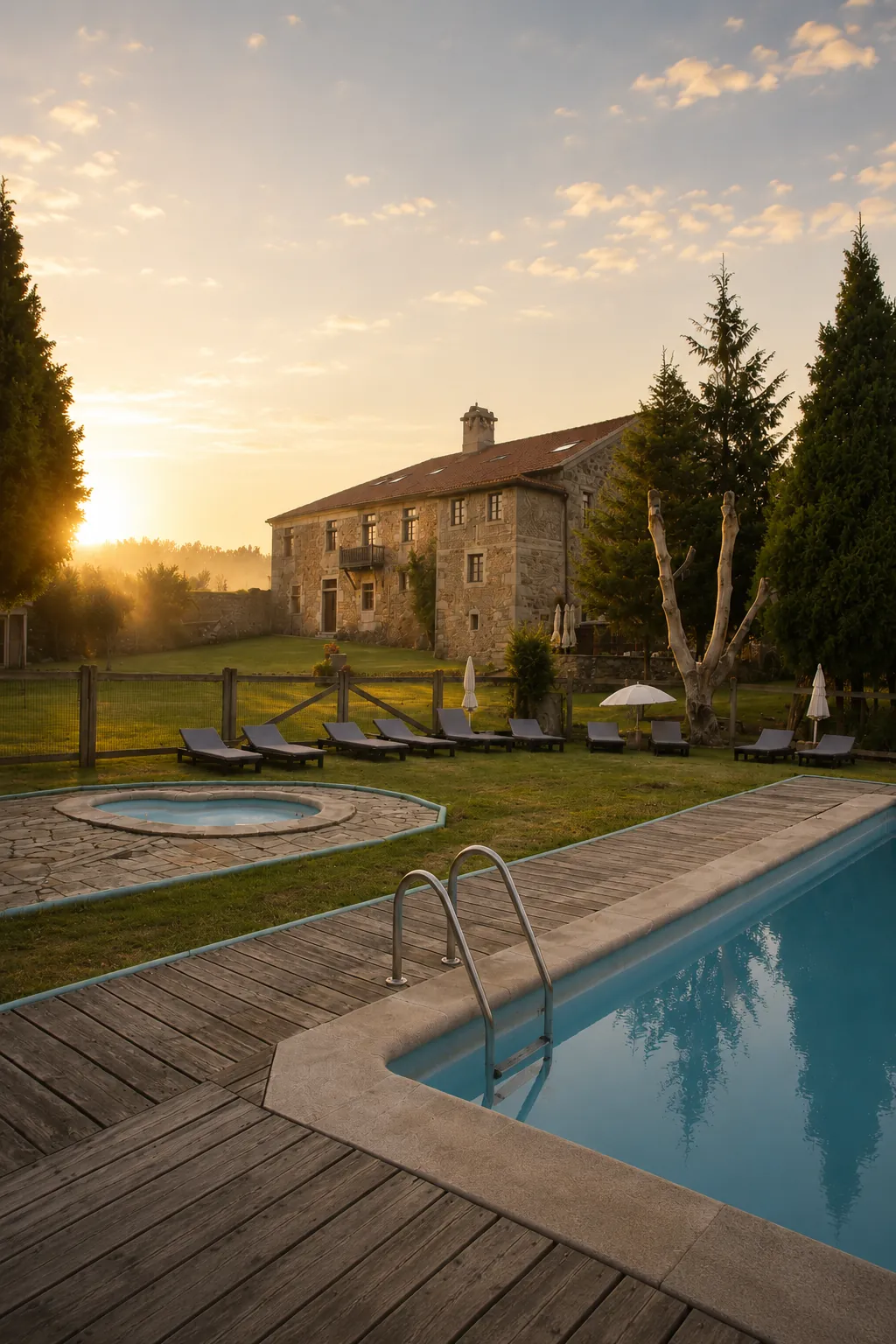 Piscina exterior del Pazo do Souto