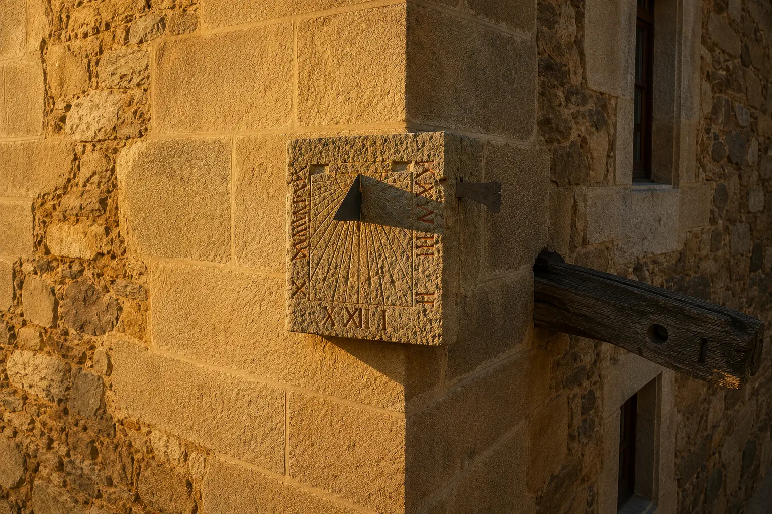 Interior del Pazo — piedra y luz natural